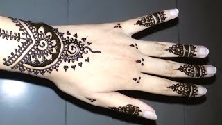 Simple Arabic Henna  Easy Stylish Mehndi Tattoo Design for Beginners [upl. by Hanoj]