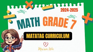 Math Grade 7  MATATAG Curriculum 1st Quarter Topics [upl. by Blaire680]