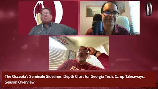 Seminole Sidelines FSU depth chart heading into the Georgia Tech game Camp Takeaways 24 outlook [upl. by Yhtak]