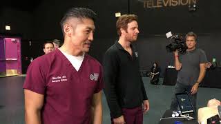 TBT The CHICAGO MED Stars Help with an OnSet Demo [upl. by Ametaf610]