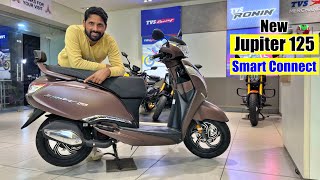 Tvs Jupiter 125 E20 Smart Connect Latest 2024 Model Price Mileage New Features Full Review [upl. by Florin]