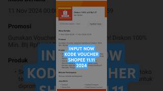 Kode Voucher Shopee 1111 2024 Dari Tebak Kode tgl 9 nov 2024 [upl. by Alidus]