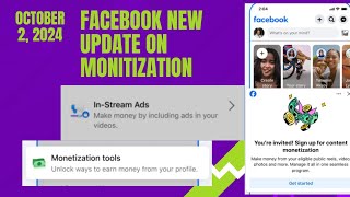 FACEBOOKS NEW STREAMLINE PROGRAM MONITIZATION UPDATE October 2 2024 [upl. by Doner168]