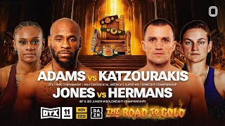 BRANDON ADAMS VS ANDREAS KATZOURAKIS  OVERTIME BOXING 11 FIGHT NIGHT LIVESTREAM [upl. by Neehahs]