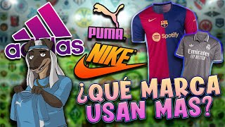 Nike Adidas o Puma ¿Qué marca viste más equipos de las 5 grandes ligas [upl. by Mannos]