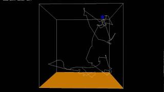 Brownian motion random walk in a Box Simulation [upl. by Okihcim235]