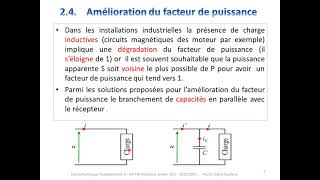 Cours 5 partie1Chapitre 3 Chapitre 3  Circuits et puissances électriques [upl. by Carly]