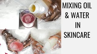 HOW TO MIX OIL amp WATER IN SKINCARE I USING SOLUBILIZERS amp EMULSIFIERS [upl. by Isabelita]