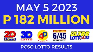 Lotto Result May 5 2023 9pm PCSO [upl. by Applegate624]