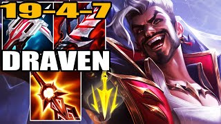 Wild Rift Draven ADC Gameplay 19 4 7 Build amp Runes  Ranked [upl. by Einama]