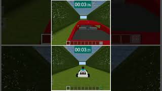 Red car vs go kart shorts car gokart minecraft [upl. by Aneehsal998]