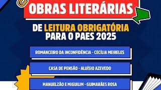 Divulgado  Obras Literárias  PAES 2025 UEMA UEMASUL [upl. by Adhamh718]