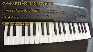 Yamaha PSS A50  MIDI MCU plugin [upl. by Atiuqes239]