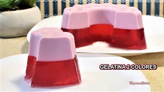 GELATINA DE 2 COLORES MÁGICA Deliciosa Muy Fácil y Rápida de Hacer [upl. by Eimia]