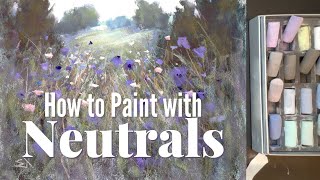 How to Paint with Neutrals  Soft Pastel Painting Tutorial [upl. by Iarahs]