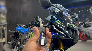 Yamaha R15M Monster Energy Edition 2024 New features  On Road Price  Detailed Review [upl. by Neit]