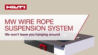 INTRODUCING the MW Wire rope suspension system for Mechanical Electrical and Plumbing applications [upl. by Ereynihc]