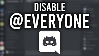 How To Disable Everyone on Discord Turn off everyone Command [upl. by Anaahs]