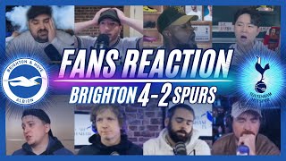 SPURS FANS REACTION TO BRIGHTON 42 TOTTENHAM  PREMIER LEAGUE [upl. by Tobias]