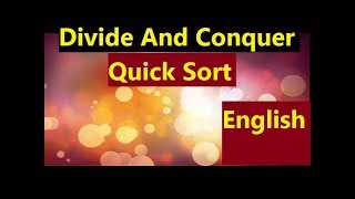 Quick Sort with Example  Application of Divide And Conquer  English  By Studies Studio [upl. by Gershom164]