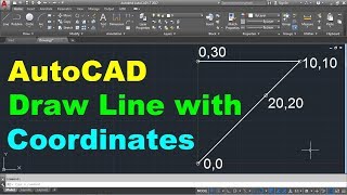 AutoCAD Draw Line with Coordinates [upl. by Clapp]