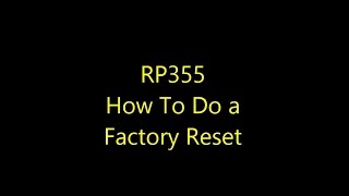 DigiTech RP355 How To Do a Factory Reset [upl. by Edia826]