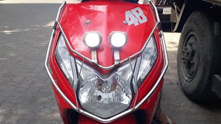 How To Install FogExtra lights In Honda Dio [upl. by Wilona]