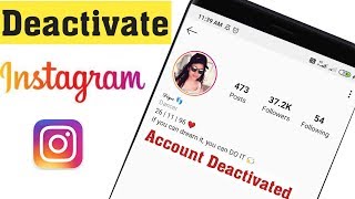 How to Deactivate Instagram Account 2020  DEACTIVATE INSTAGRAM ACCOUNT [upl. by Aleakcim]