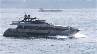 A Riva 100 Corsaro leaving Monaco [upl. by Douglass628]