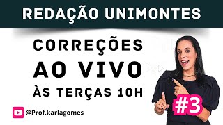 3 REDAÇÃO UNIMONTES  CORREÇÕES E DICAS [upl. by Denie]