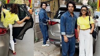 Rajkumar Rao With Wife Patralekha Snapped At Bandra  MS shorts [upl. by Inimod]