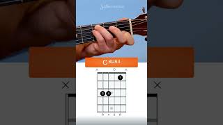 How to play Csus4 Chord on Guitar Shorts [upl. by Osicran814]