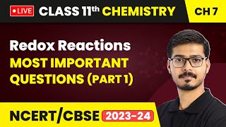 Redox Reactions  Most Important Questions Part 1  Class 11 Chemistry Chapter 7  LIVE [upl. by Klockau]