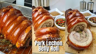 Crispy Pork Lechon Belly Roll  Oven Roasted Pork Belly [upl. by Herv279]