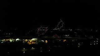 Quick Shots from Oktoberfest Drone Light Show [upl. by Airotkciv]