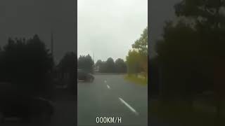 Idiot loses control of the car after going too fast around a corner [upl. by Hakvir]