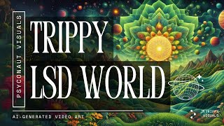 4K UHD Trippy AI Visuals  Psychedelic Meditation Music for Acid Trips [upl. by Ilka]