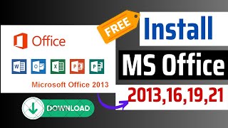 ms office free install and download 100 working  free me Kasie chalaye ms office 2013 16 19 21 [upl. by Whitford]