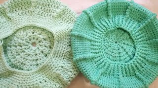 كروشيه قبعه او طاقيه نسائى crochet women hat [upl. by Xavler]