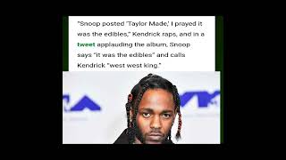 KENDRICK LAMAR DISRESPECTS SNOOP [upl. by Rossner]