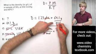 Ideal Gas Law Practice Problems with Density [upl. by Idmann]