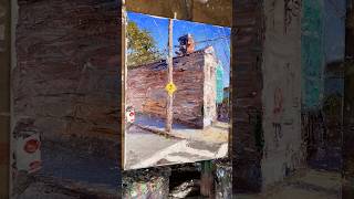 Impressionist painting timelapse of a street corner impressionism oilpainting contemporaryart [upl. by Zielsdorf365]