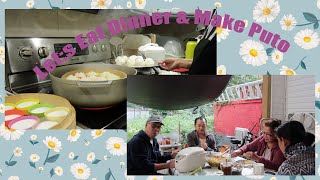 Filipino Grandma Family Mukbang amp Making Puto Cake [upl. by Nniuq]