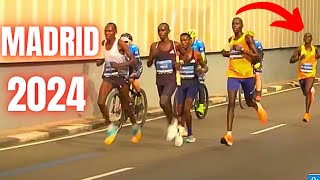 SUPERHUMAN LAST 1KM Madrid Half Marathon 2024 Race Highlights [upl. by Chandal]