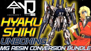 MG HYAKU SHIKI Anchoret  YJL Resin Conversion Bundle Unboxing amp Overview  From NewTypeHQcom [upl. by Gibbeon]