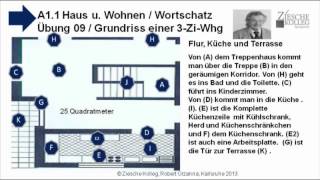 Deutschkurs für Anfänger A11 Wohnen Korridor und Küche [upl. by Rafiq]