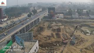 LIVE  Shoring Works  Construction Stream Lahore Sky By OZ Developers [upl. by Eno]