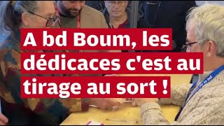 VIDEO Au festival bd Boum de BLois les dédicaces se sont au tirage au sort [upl. by Yenruoc504]