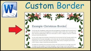 How to create your own custom border in Word [upl. by Arevle622]