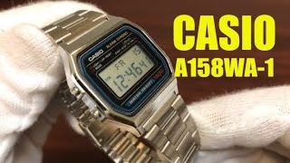 Casio Vintage Digital Grey Dial Unisex A158WA1Q  D011 [upl. by Pascia896]